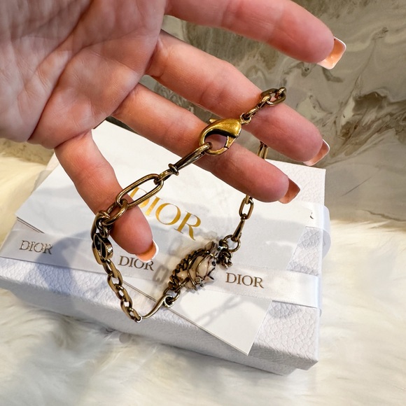 Christian DIOR Diorodeo Horse Chain Antiqued Gold Collar Necklace - Picture 6 of 9